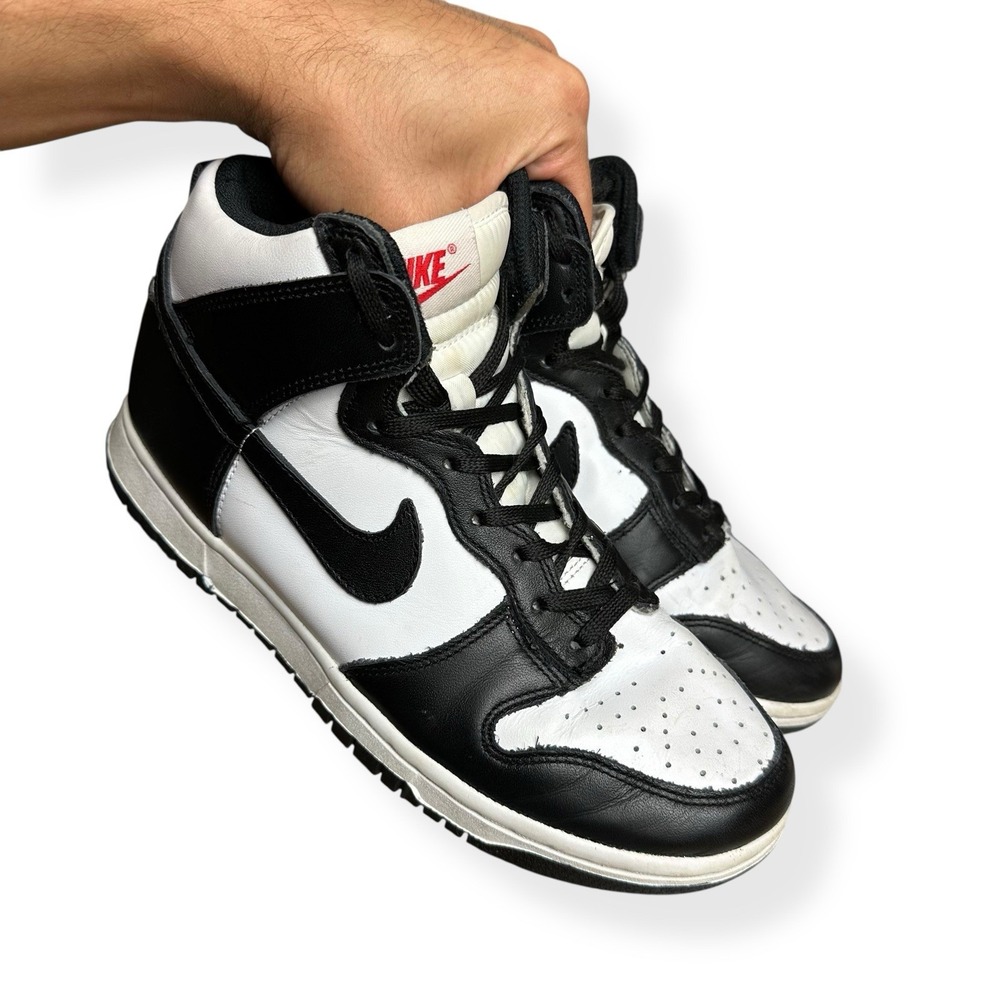 Nike Dunk High Panda‎ Sneakers Women's Size 8 White/Black DD1869 103 - Picture 12 of 13